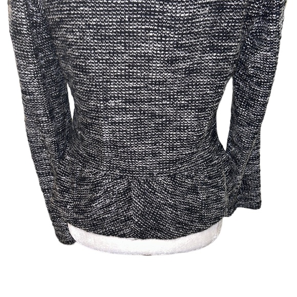 J. Crew Boucle Tweed Peplum Black Gray White Cropped Blazer - S - Picture 11 of 14